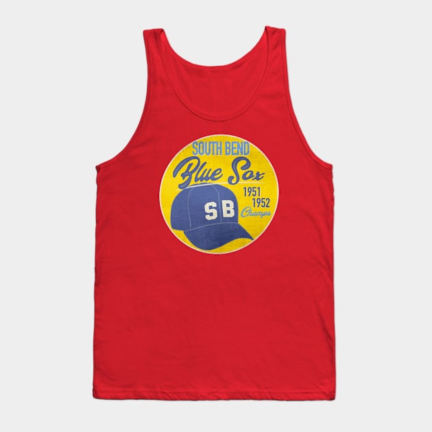 South Bend Blue Sox • AAGPBL Hat Tank Top by The MKE Rhine Maiden